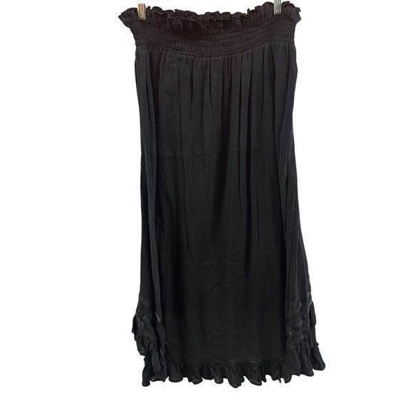 Chaudry KC Skirt Women Small Black Pull On High Low Boho Fairy Whimsygoth Witchy - Picture 5 of 9